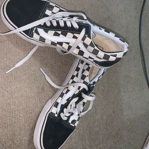 Checkered old skool vans